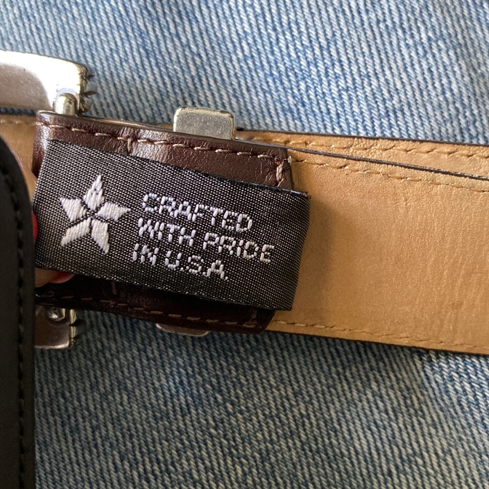 Brighton USA Large Brown Leather Belt - Picture 14 of 14